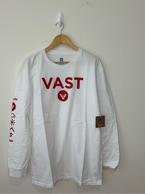Vast Long Sleeve Shirt XL White Climate Change Crewneck New